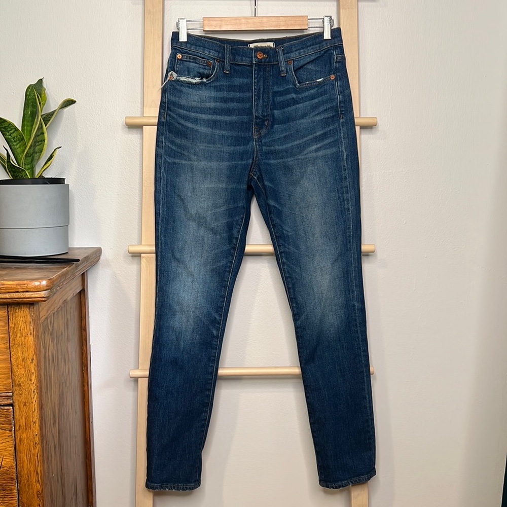 Madewell High-Rise Slim Boyjean, Medium Wash, Size 27